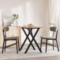 Preview: Esstisch X-Gestell 80x50x75,5 cm Massivholz Kiefer & Gusseisen