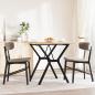 Preview: Esstisch Y-Gestell 80x80x75,5 cm Massivholz Kiefer & Gusseisen