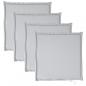 Preview: Garten-Sitzkissen 4 Stk. Hellgrau 45x45x2 cm Quadratisch