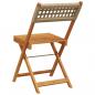 Preview: Gartenstühle 8 Stk. Klappbar Beige Poly Rattan & Massivholz