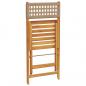Preview: Gartenstühle 8 Stk. Klappbar Beige Poly Rattan & Massivholz