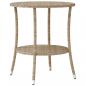 Preview: 3-tlg. Bistro-Set mit Kissen Beige Poly Rattan