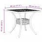Preview: Gartentisch Bronzen 80x80x75 cm Aluminiumguss