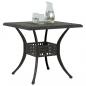 Preview: Gartentisch Bronzen 80x80x75 cm Aluminiumguss