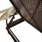 Preview: Sonnenliegen 2 Stk. mit Dach und Tisch Braun Poly Rattan