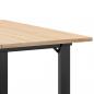 Preview: Couchtisch O-Gestell 90x90x45cm Massivholz Kiefer und Gusseisen