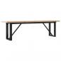 Preview: Couchtisch O-Gestell 160x40x45,5 cm Massivholz Kiefer Gusseisen