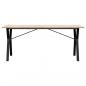 Preview: Esstisch Y-Gestell 180x90x75 cm Massivholz Kiefer und Gusseisen