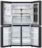 Preview: LG GMG960EVJE Stand Side-by-Side Kombination, 91,4 cm breit, 638 L, Total No Frost, Eis-, Crushed Ice- und Wasserspender, ThinQ (WLAN), Festwasseranschluss, Essence Black Steel