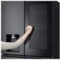 Preview: LG GMG960EVJE Stand Side-by-Side Kombination, 91,4 cm breit, 638 L, Total No Frost, Eis-, Crushed Ice- und Wasserspender, ThinQ (WLAN), Festwasseranschluss, Essence Black Steel