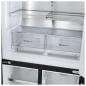 Preview: LG GMG960EVJE Stand Side-by-Side Kombination, 91,4 cm breit, 638 L, Total No Frost, Eis-, Crushed Ice- und Wasserspender, ThinQ (WLAN), Festwasseranschluss, Essence Black Steel