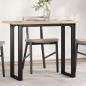 Preview: ARDEBO.de - Esstisch O-Gestell 100x50x75,5 cm Massivholz Kiefer & Gusseisen