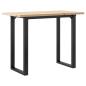 Preview: Esstisch O-Gestell 100x50x75,5 cm Massivholz Kiefer & Gusseisen