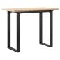 Preview: Esstisch O-Gestell 100x50x75,5 cm Massivholz Kiefer & Gusseisen