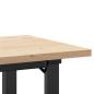Preview: Esstisch O-Gestell 100x50x75,5 cm Massivholz Kiefer & Gusseisen