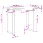 Preview: Esstisch O-Gestell 100x50x75,5 cm Massivholz Kiefer & Gusseisen