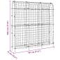 Preview: Pflanzennetz U-Rahmen 181x31x182,5 cm Stahl