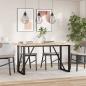 Preview: Esstisch O-Gestell 160x80x75,5 cm Massivholz Kiefer & Gusseisen