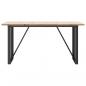 Preview: Esstisch O-Gestell 160x80x75,5 cm Massivholz Kiefer & Gusseisen