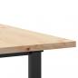 Preview: Esstisch O-Gestell 160x80x75,5 cm Massivholz Kiefer & Gusseisen