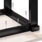 Preview: Esstisch O-Gestell 160x80x75,5 cm Massivholz Kiefer & Gusseisen