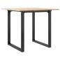 Preview: Esstisch O-Gestell 80x80x75 cm Massivholz Kiefer und Gusseisen