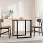Preview: Esstisch O-Gestell 80x80x75 cm Massivholz Kiefer und Gusseisen
