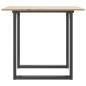 Preview: Esstisch O-Gestell 80x80x75 cm Massivholz Kiefer und Gusseisen