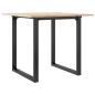 Preview: Esstisch O-Gestell 80x80x75 cm Massivholz Kiefer und Gusseisen