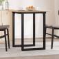 Preview: ARDEBO.de - Esstisch O-Gestell 70x70x75 cm Massivholz Kiefer und Gusseisen