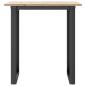 Preview: Esstisch O-Gestell 70x70x75 cm Massivholz Kiefer und Gusseisen