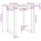 Preview: Esstisch O-Gestell 70x70x75 cm Massivholz Kiefer und Gusseisen