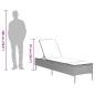 Preview: Sonnenliege mit Auflage Braun Poly Rattan