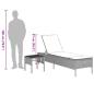 Preview: Sonnenliege mit Tisch und Auflage Braun Poly Rattan