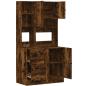 Preview: Küchenschrank Räuchereiche 95x50x180 cm Holzwerkstoff