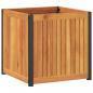 Preview: Pflanzkübel 45x45x44 cm Massivholz Akazie und Stahl