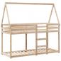 Preview: Etagenbett mit Dach 90x200 cm Massivholz Kiefer