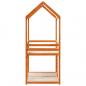 Preview: Etagenbett mit Dach Wachsbraun 80x200 cm Massivholz Kiefer