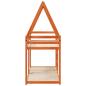 Preview: Etagenbett mit Dach Wachsbraun 75x190 cm Massivholz Kiefer