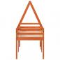 Preview: Hochbett mit Dach Wachsbraun 90x190 cm Massivholz Kiefer