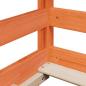 Preview: Hochbett mit Dach Wachsbraun 90x190 cm Massivholz Kiefer