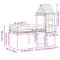 Preview: Hochbett mit Dach Wachsbraun 90x190 cm Massivholz Kiefer