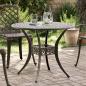 Preview: ARDEBO.de - Gartentisch Bronzen Ø90x75 cm Aluminiumguss