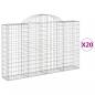 Preview: Gabionen mit Hochbogen 20Stk. 200x30x120/140cm Verzinktes Eisen