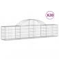 Preview: ARDEBO.de - Gabionen mit Hochbogen 20 Stk. 200x30x40/60 cm Verzinktes Eisen