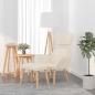 Preview: ARDEBO.de - Relaxsessel mit Hocker Blau Samt