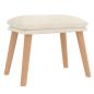 Preview: Relaxsessel mit Hocker Blau Samt