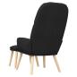Preview: Relaxsessel mit Hocker Schwarz Stoff