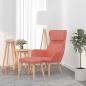 Preview: ARDEBO.de - Relaxsessel mit Hocker Rosa Samt