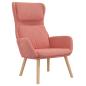 Preview: Relaxsessel mit Hocker Rosa Samt